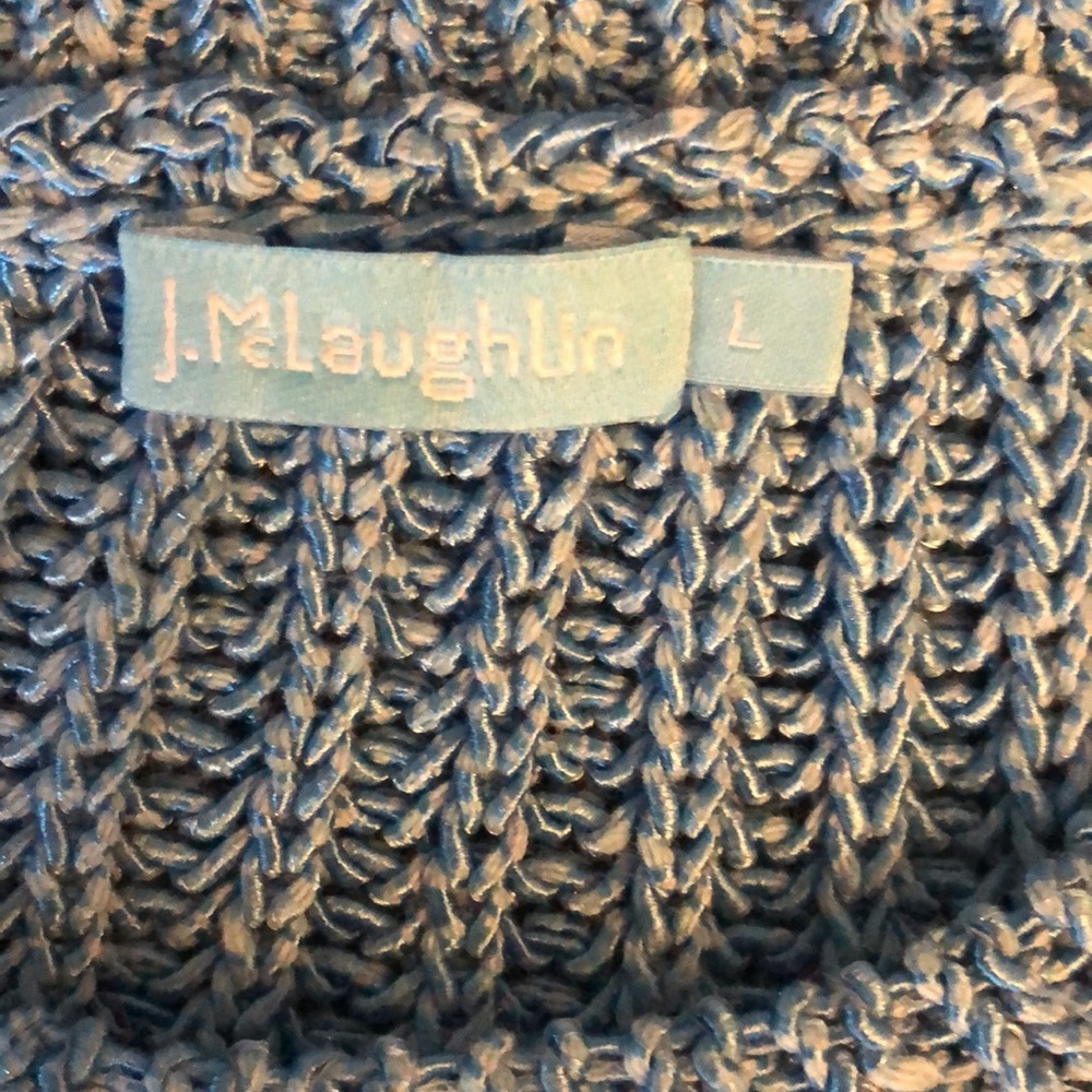 J. Mclaughlin | NWOT Amber Azzurro Sleeveless Cardigan Stitch Knit Sweater - Picture 6 of 9